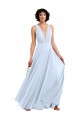 Fornecedor de Sem Mangas Decote V Linha A Chiffon Vestidos de Madrinha / Vestidos Formais