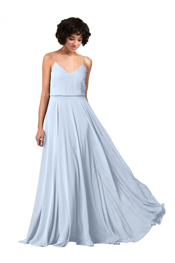 Fornecedor de Lombar Sem Mangas Alças finas Linha A Chiffon Vestido de Festa / Vestido de Madrinha