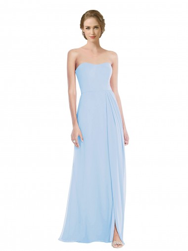 Fornecedor de Sem Mangas Amor Linha A Chiffon Vestido de Madrinha / Vestido de Festa
