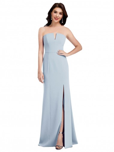 Fornecedor de Lombar Sem Mangas Decote V Trombeta Crepe Esticado Vestidos de Madrinha / Vestidos de Festa