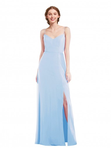 Fornecedor de Sem Mangas Alças finas Linha A Chiffon Vestidos de Madrinha / Vestidos de Noite
