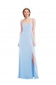 Fornecedor de Sem Mangas Alças finas Linha A Chiffon Vestidos de Madrinha / Vestidos de Noite
