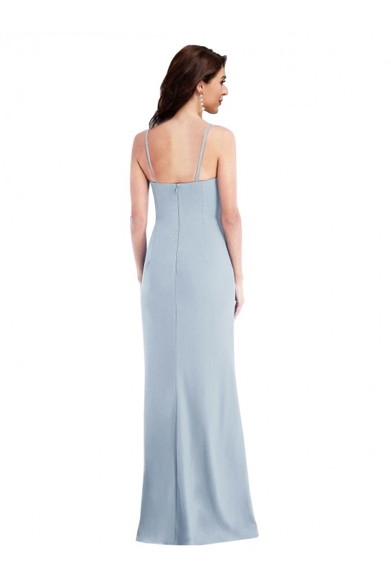 Fornecedor de Sem Mangas Alças finas Trombeta Crepe Esticado Vestidos de Madrinha / Vestidos de Noite / Vestidos de Festa