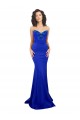 Fornecedor de Lombar Sem Mangas Amor Sereia Crepe Esticado Azul Real Vestidos de Madrinha / Vestidos de Noite / Vestidos de Festa
