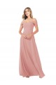 Fornecedor de Sem Mangas Fora do Ombro Linha A Chiffon Bliss Vestidos de Madrinha