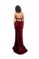 Fornecedor de Abrir de volta Sem Mangas Decote Capuz Bainha Cetim Sedoso Vestido de Madrinha / Vestido de Noite / Vestido de Festa