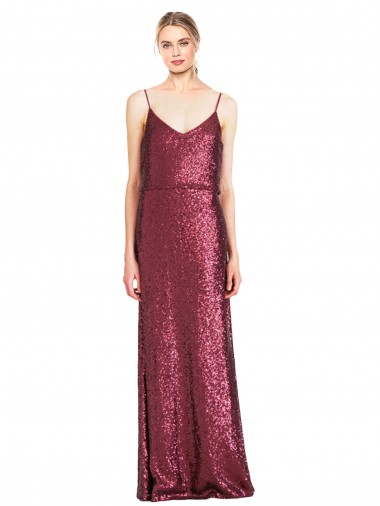 Fornecedor de Sem Mangas Cabeçada Linha A Lantejoulas Vestidos de Madrinha / Vestidos de Noite / Vestidos de Festa