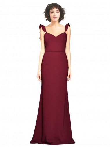 Fornecedor de Sem Mangas Sem alças Sereia Crepe Esticado Longo Vestidos de Madrinha / Vestidos de Festa