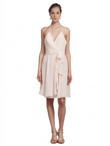 Fornecedor de Sem Mangas Cabeçada Linha A Chiffon Vestidos de Madrinha / Vestidos de Cocktail / Vestidos de Homecoming