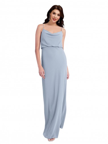 Fornecedor de Costas em V Sem Mangas Alças finas Bainha Crepe Esticado Vestidos de Madrinha / Vestidos de Noite / Vestidos de Festa