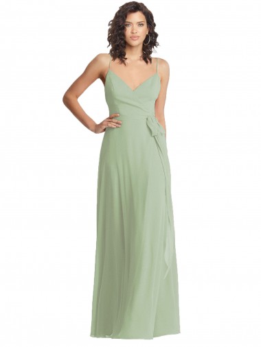 Fornecedor de Sem Mangas Alças finas Trombeta Chiffon Vestidos de Madrinha / Vestidos de Noite