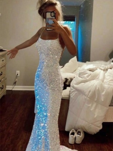 Fornecedor de Sem Mangas Alças finas Bainha Lantejoulas Veludo Vestidos de Festa
