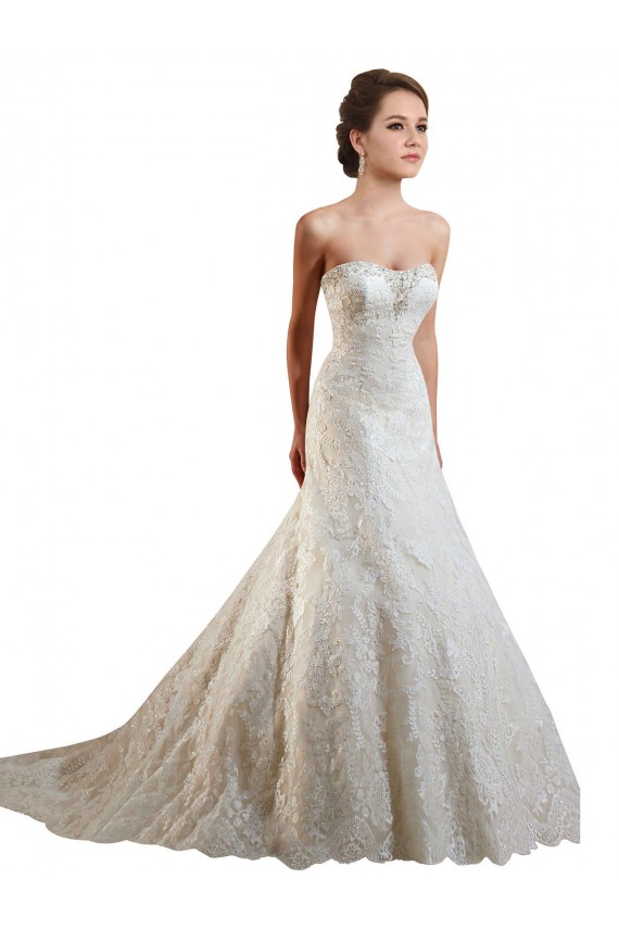 Fornecedor de Sem Mangas Amor Linha A Renda Vestidos de Noiva Modernos