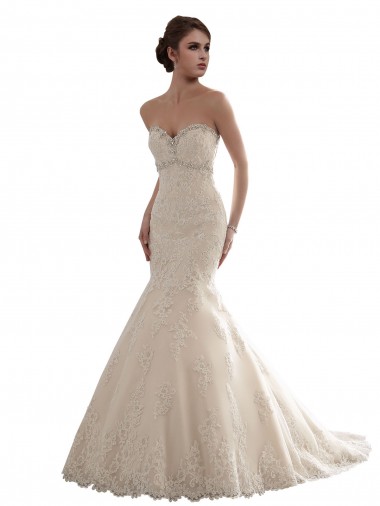 Fornecedor de Sem Mangas Amor Sereia Tule & Renda Vestidos de Noiva