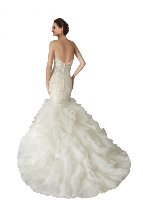 Fornecedor de Sem Mangas Amor Sereia Tule Longo Vestido de Noiva