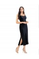 Fornecedor de Lombar Sem Mangas Decote Capuz Coluna Veludo Elástico Curto Vestidos de Madrinha / Vestidos de Noite / Vestidos de Festa