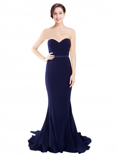 Fornecedor de Lombar Sem Mangas Amor Sereia Crepe Esticado Vestidos de Madrinha / Vestidos de Festa