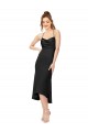 Fornecedor de Criss Cruz Sem Mangas Decote Capuz Bainha Cetim Sedoso Vestidos de Madrinha / Vestidos de Noite / Vestidos de Festa