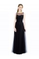 Fornecedor de Lombar Sem Mangas Barco Linha A Tule & Renda Vestidos de Madrinha
