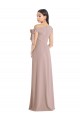 Fornecedor de Sem Mangas Fora do Ombro Linha A Crepe Esticado Longo Vestidos de Madrinha / Vestidos de Noite / Vestidos de Festa