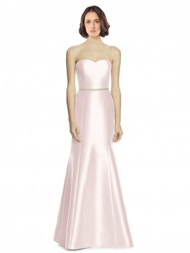 Fornecedor de Sem Mangas Amor Sereia Cetim Longo Vestidos de Madrinha