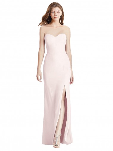Fornecedor de Lombar Sem Mangas Amor Trombeta Crepe Esticado Longo Vestidos de Madrinha / Vestidos de Festa
