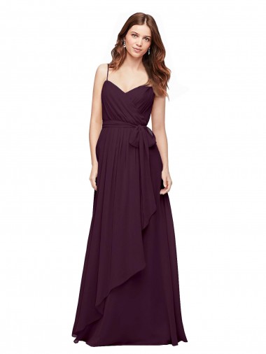 Fornecedor de Sem Mangas Decote V Linha A Chiffon Longo Vestido de Festa / Vestido de Madrinha