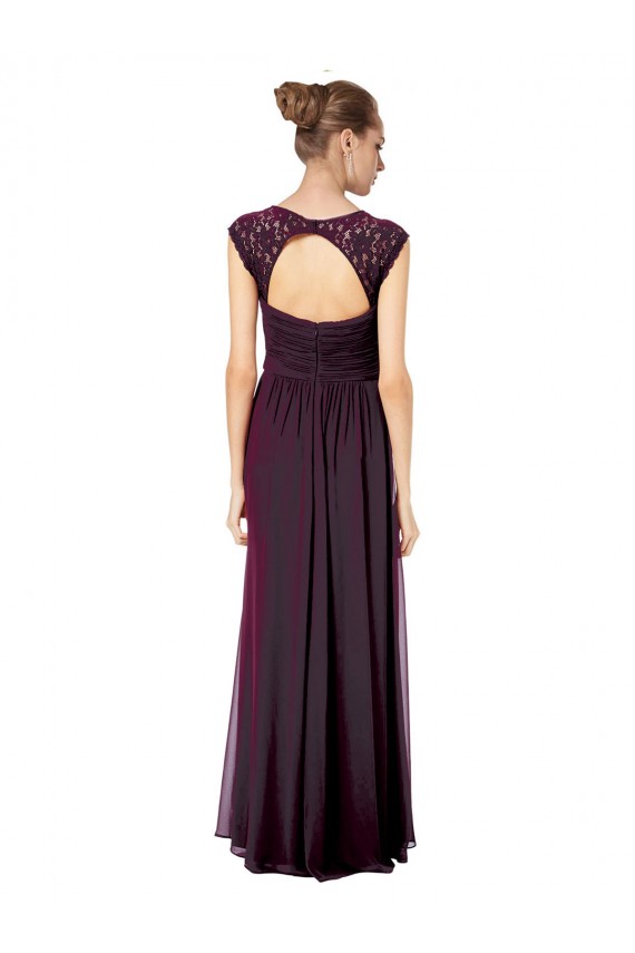 Fornecedor de Buraco da fechadura Sem Mangas Amor Linha A Chiffon & Renda Vestidos de Madrinha